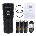 8000lm Powerful LED Flashlight  4*SST40 USB C Rechargeable 18650 Torch