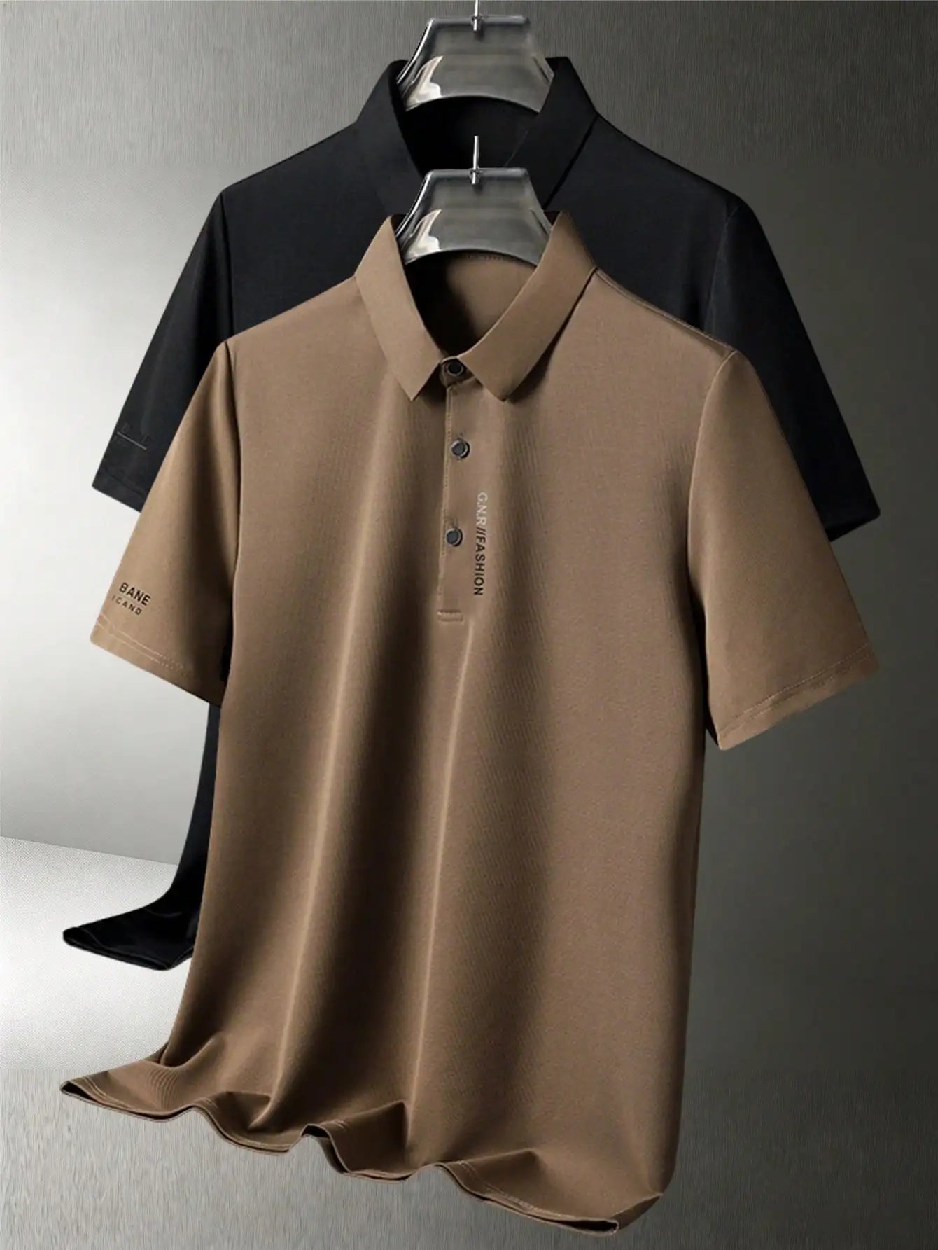 1-4Pcs Men's Solid Color Short Sleeve Golf Shirt