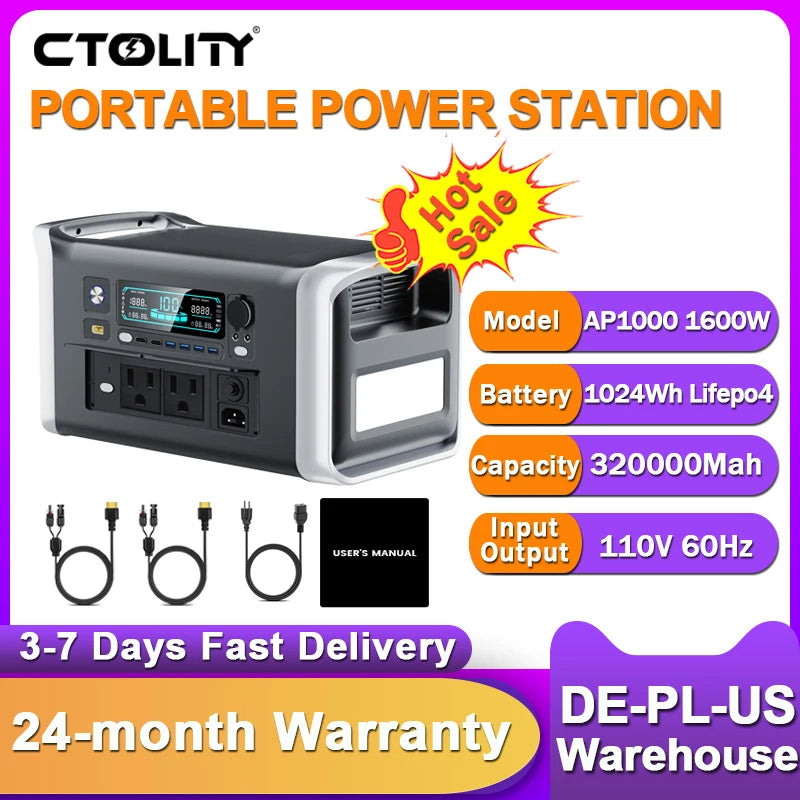 1600W Camping Portable Power Station