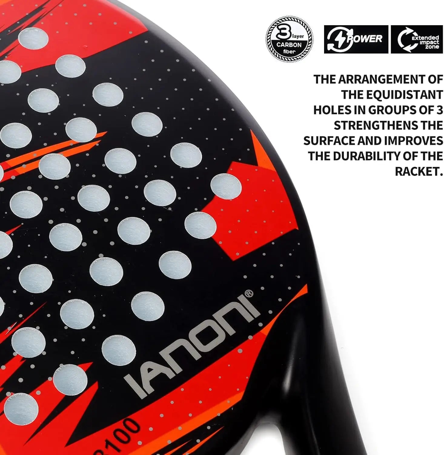 Padel Racket Carbon Fiber Surface