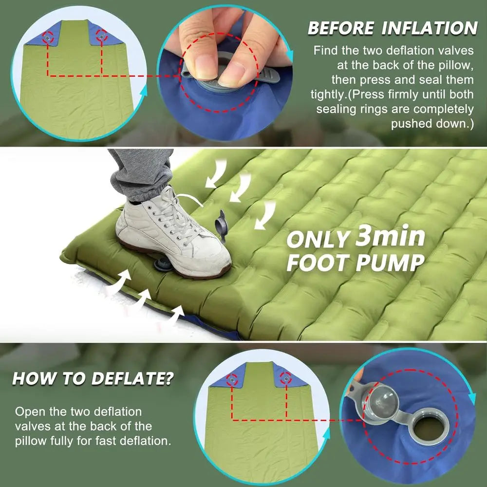 Ultra-Thick 5.5 Camping Mattress with Pillow