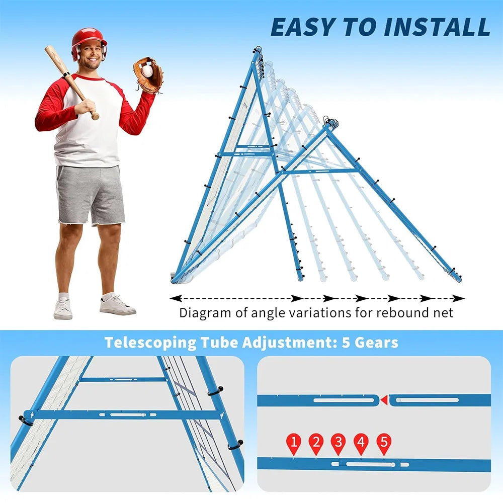 5x4 Ft Baseball Softball Rebounder Net