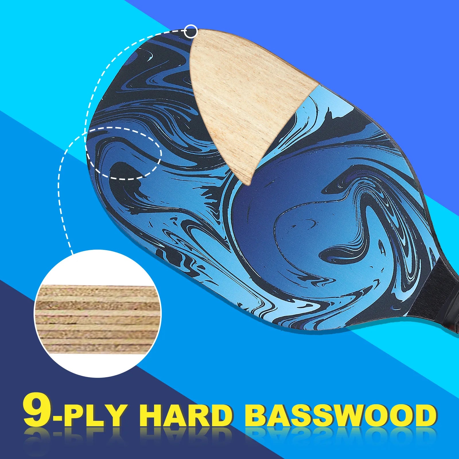 Pickleball Paddles Set with 4  Rackets