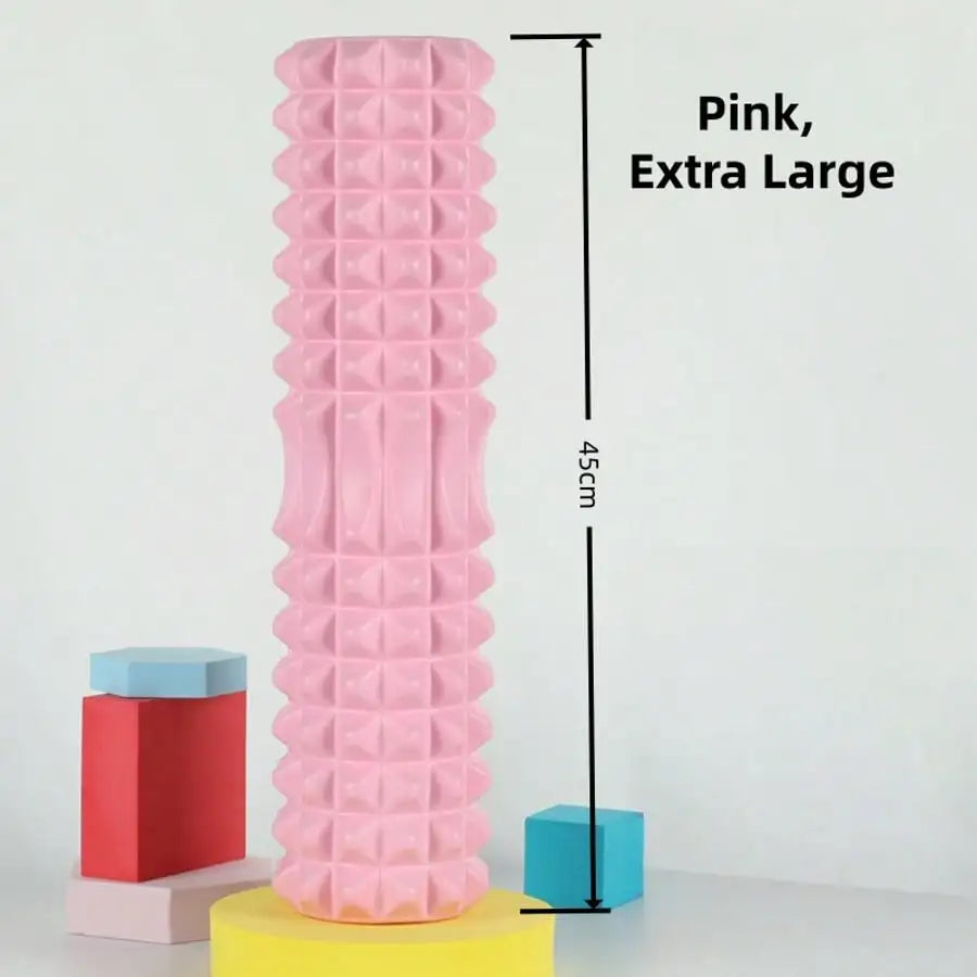 1pc Pink Foam Yoga Massage Roller