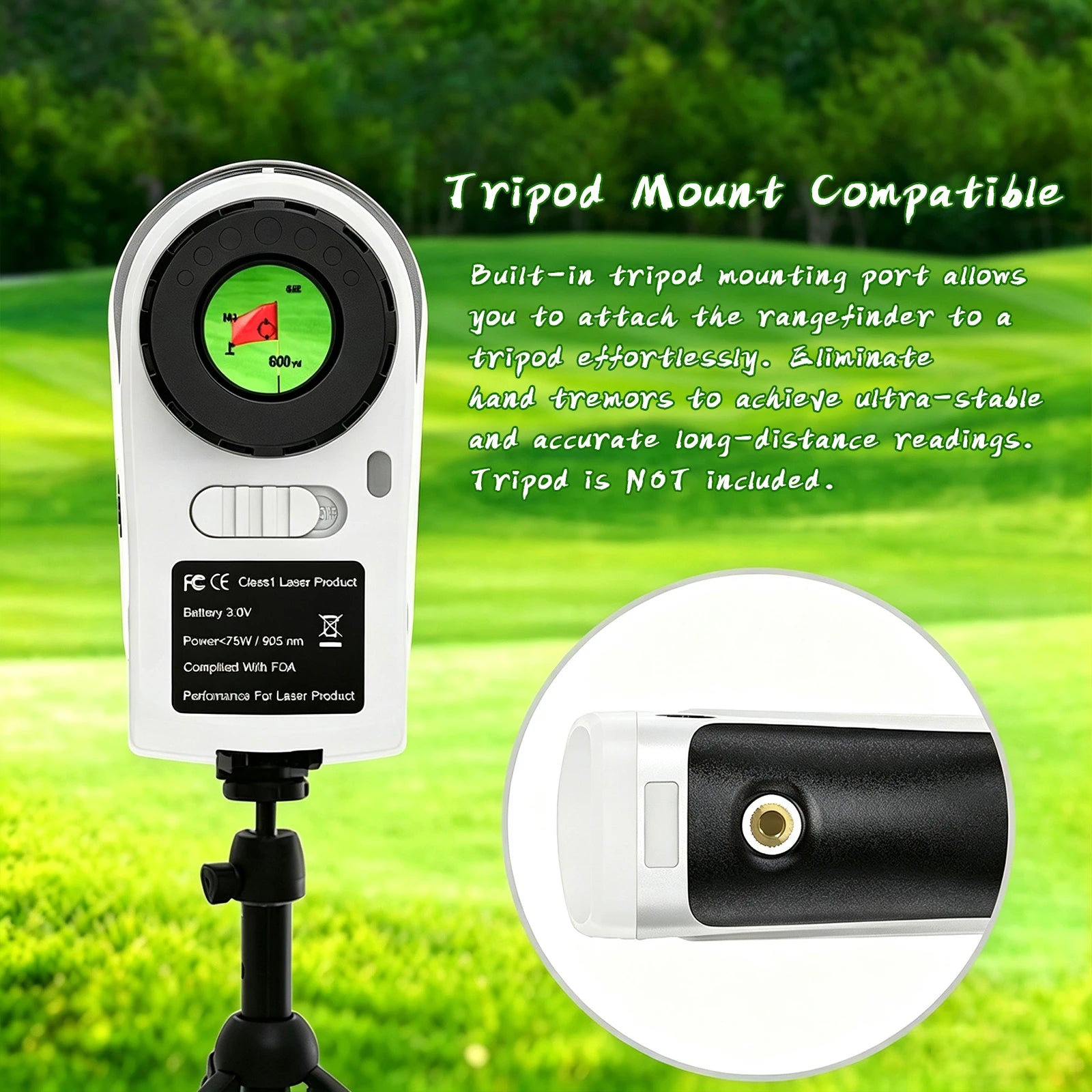 Golf Laser Rangefinder 650Yards 6X Magnification