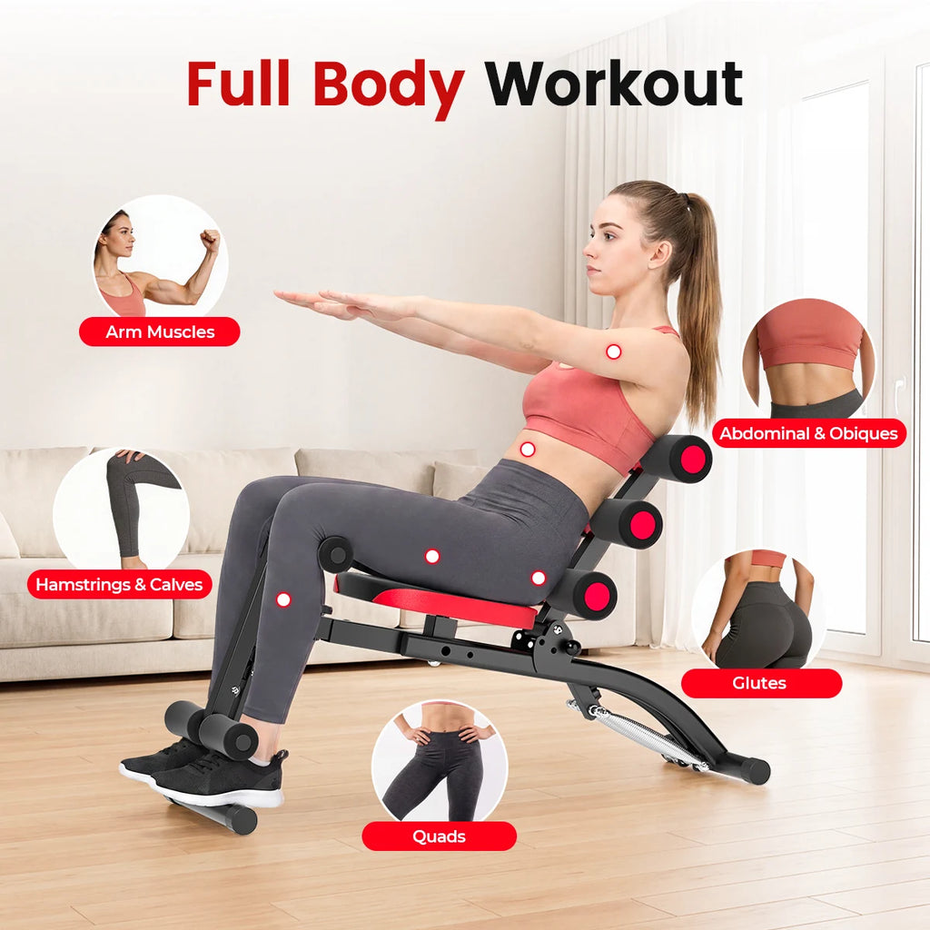 6 in 1 4-Level Adjustable Ab Workout Bench