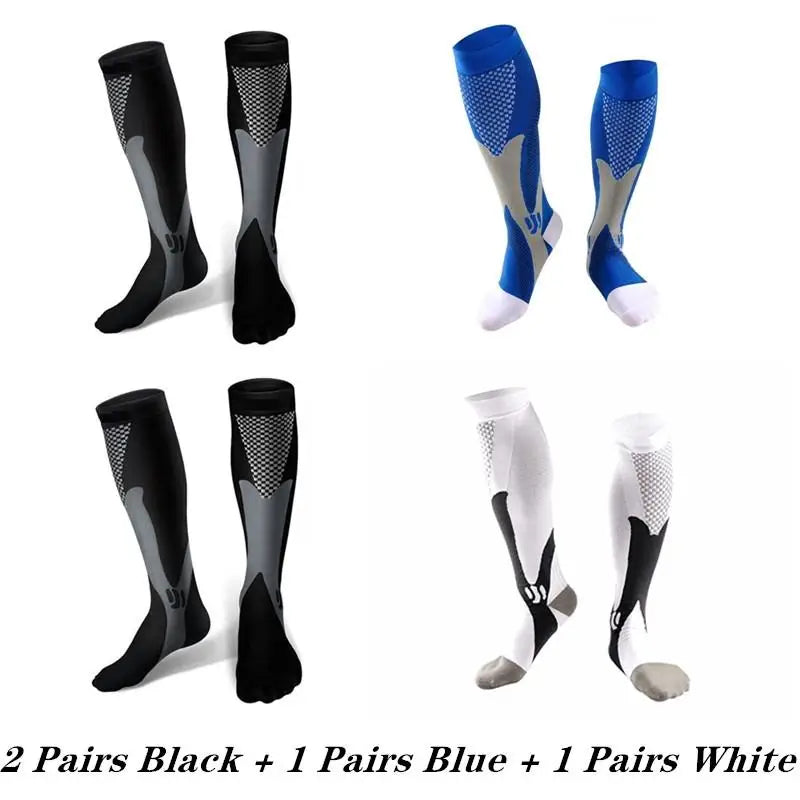 Pairs Men Compression Socks Football Soccer