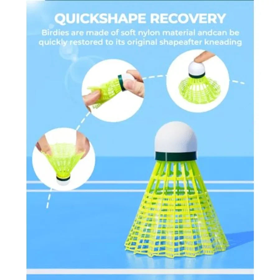 Pack Badminton Birdies Nylon, Durable