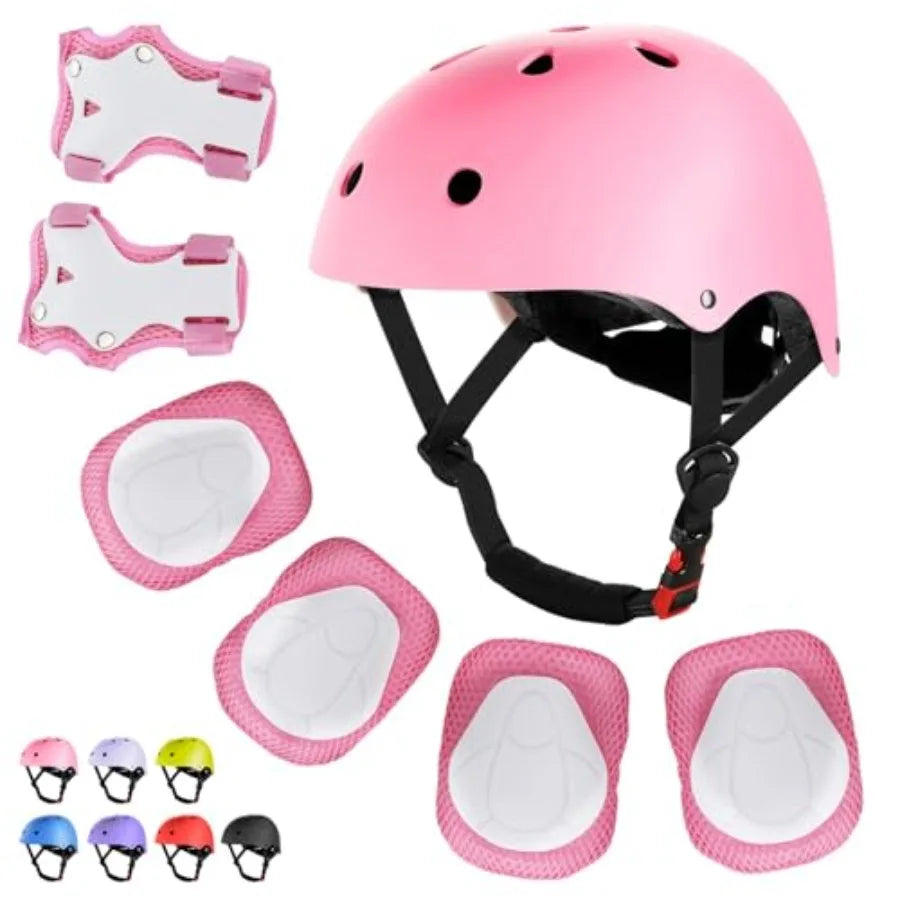 Bike Helmet Set Skateboard Knee Pads