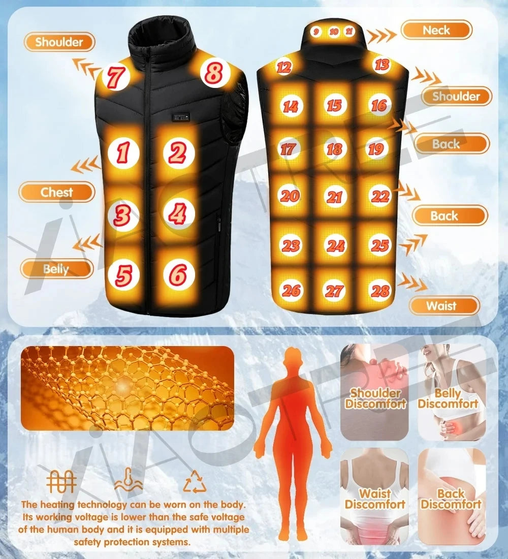 Usb Heater Camping Jacket Man Thermal