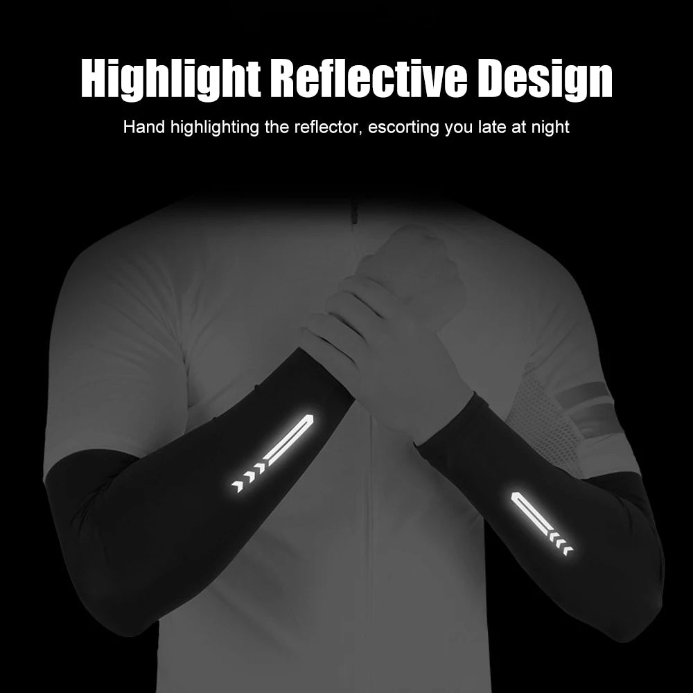 1Pair UV Sun Protection Cooling Arm Sleeve