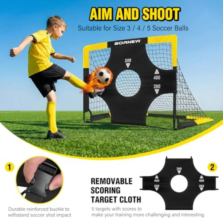 Kid Soccer Goal and Soccer Ball Targets Set