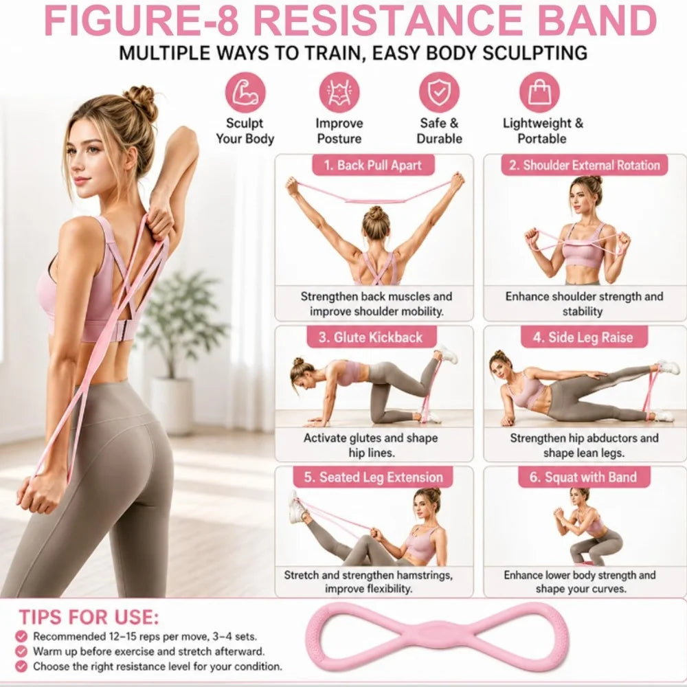 Resistance Bands with Handles, Figure 8