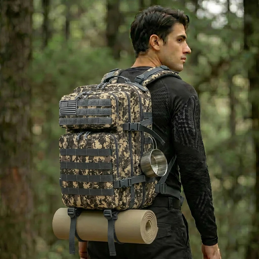 45L Tactical Travel Backpack   Multi Pocket