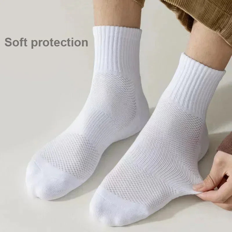 White Stockings Thickened Sports Basketball Socks