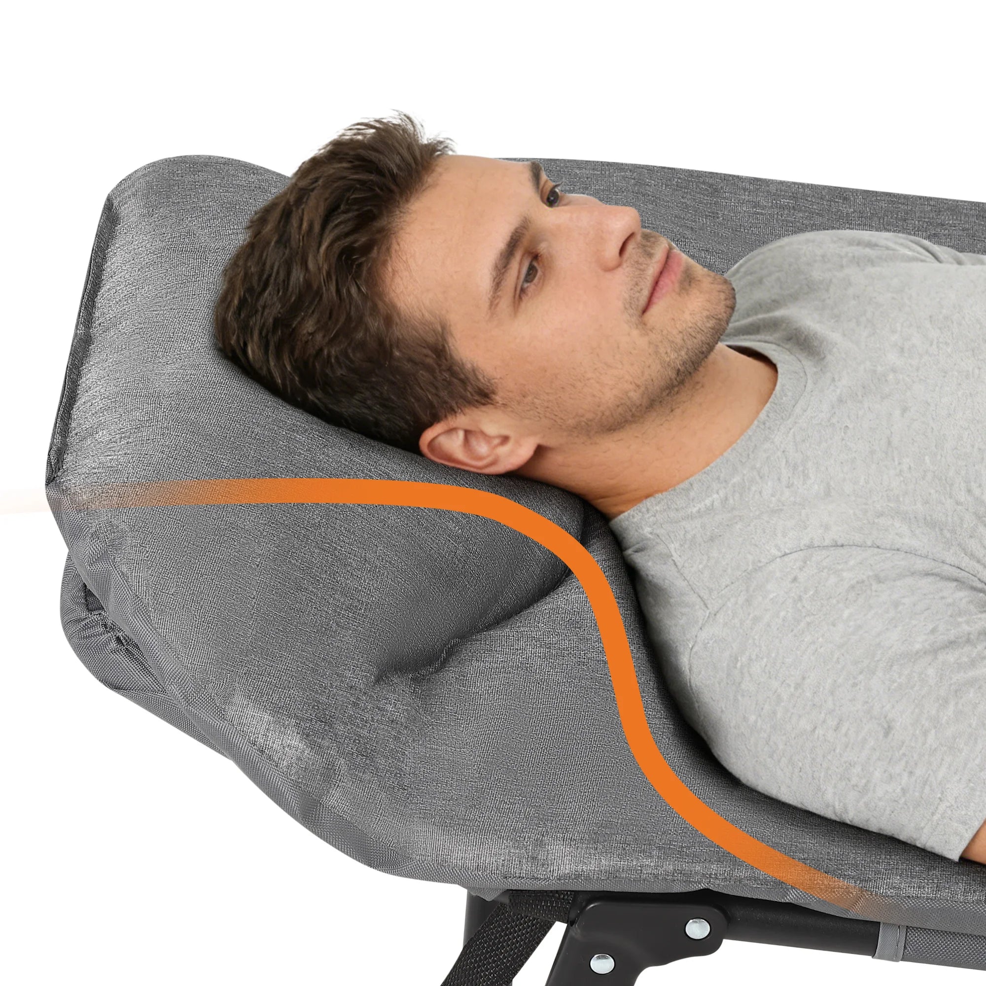 Portable Folding Bed with Cushion and Pillow