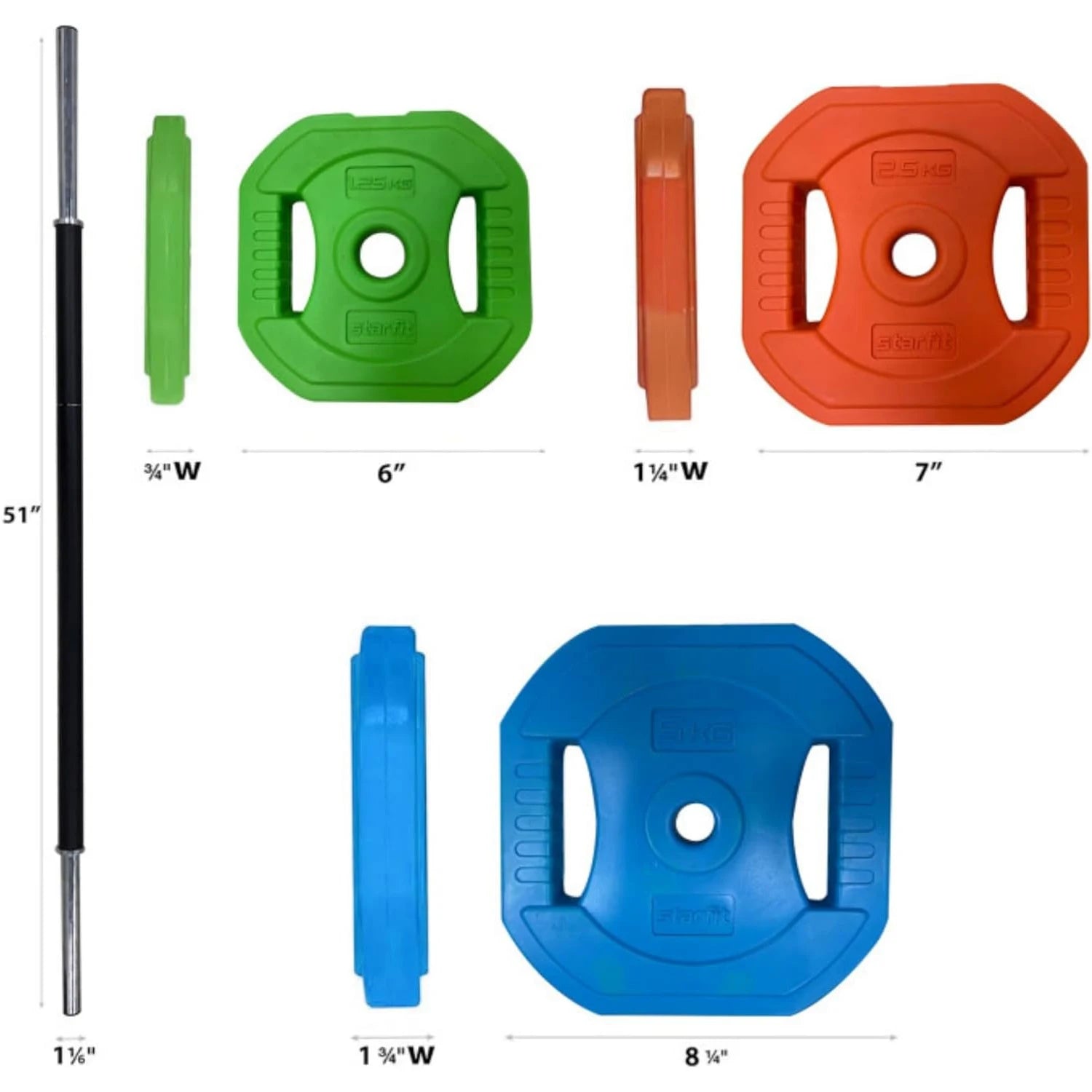 40lb /20kg Adjustable Barbell Disk Free Weights
