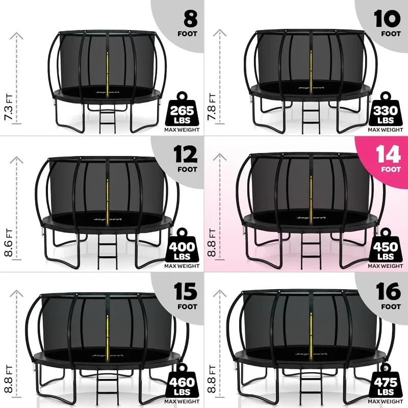 Certified Outdoor Trampoline 8-16FT