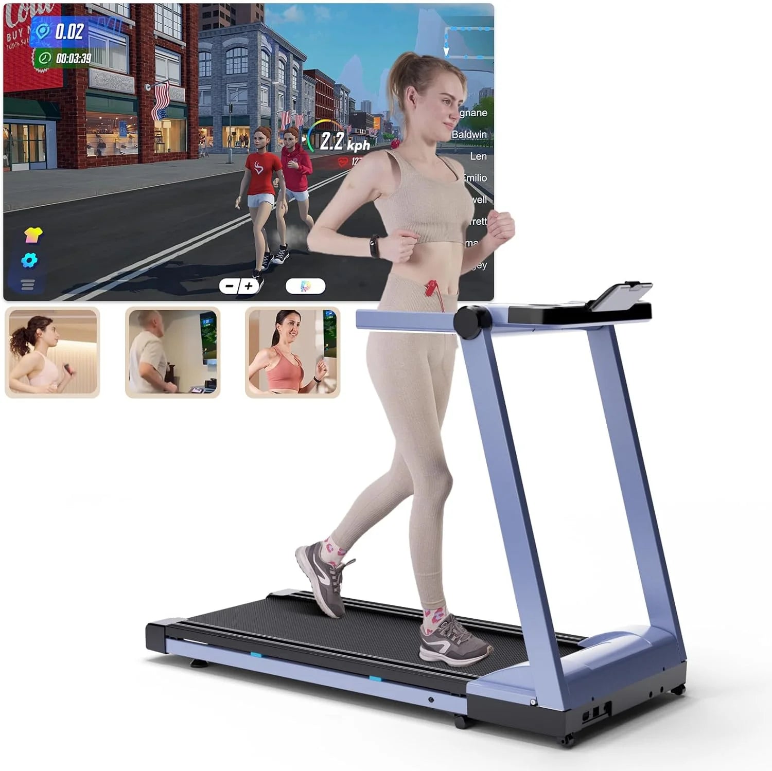 3.5HP Foldable Treadmill 350lbs