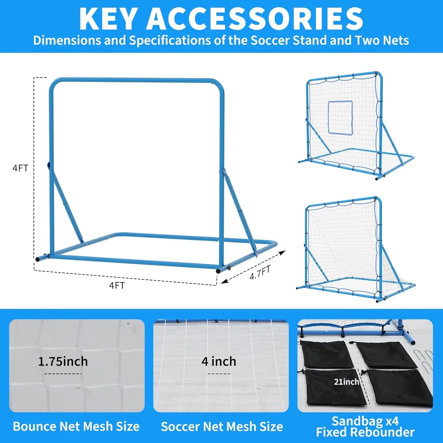 4x4 Ft Soccer Rebounder