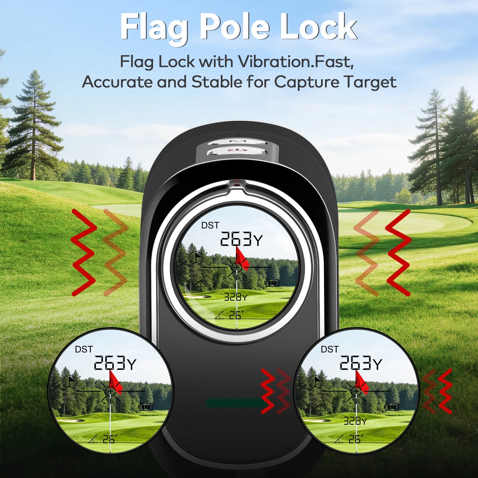 Golf Rangefinder 1200 Yards Slope Compensation