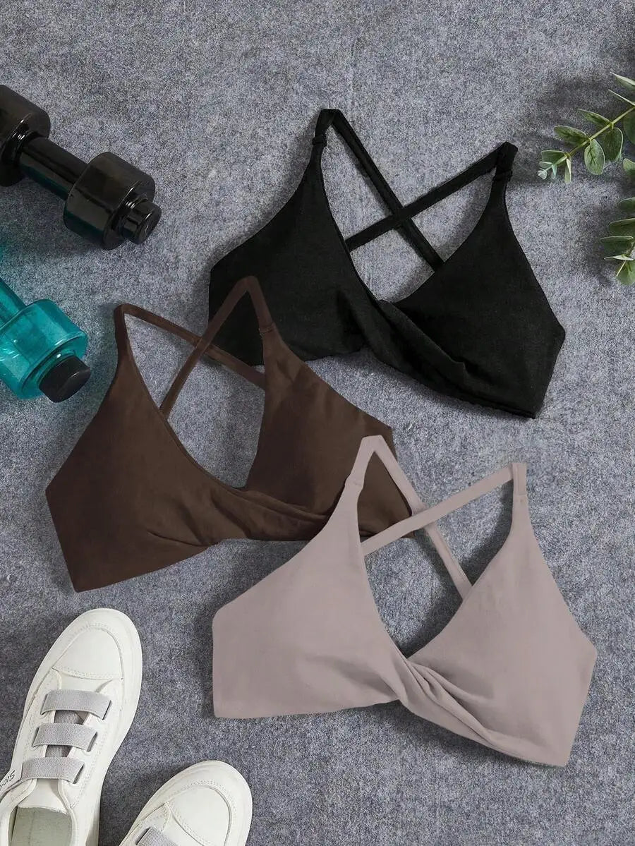 3PCS Seamless Yoga Sports Bra Set