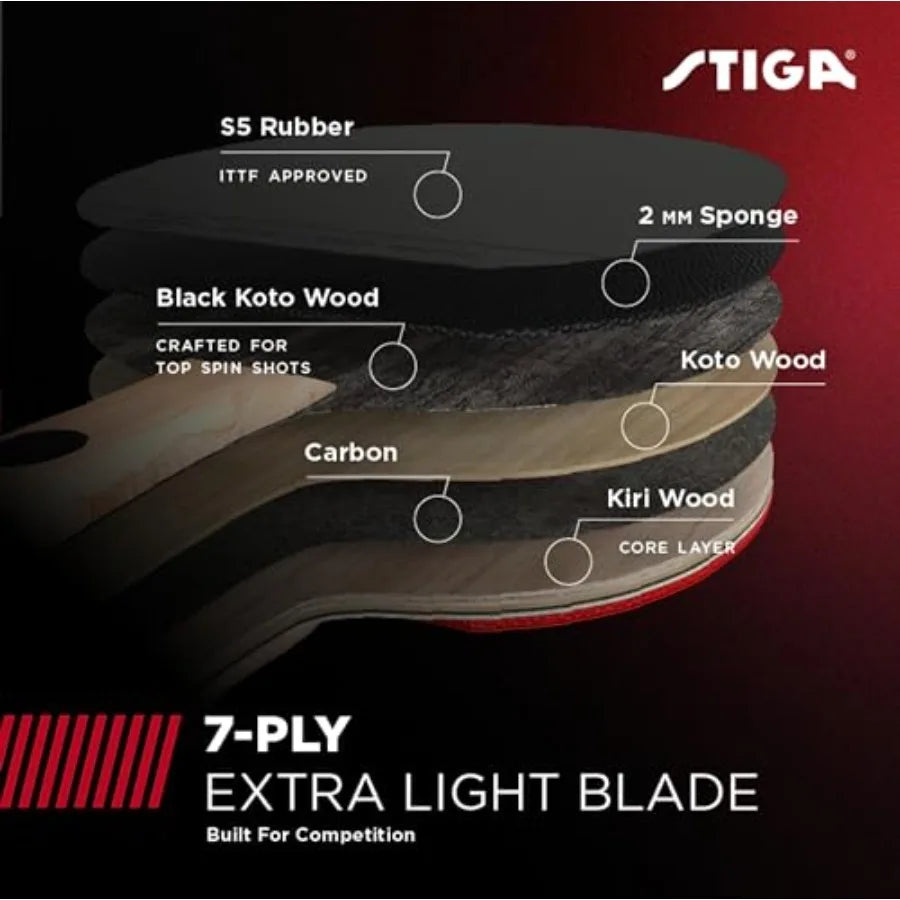 Table Tennis Rackets with Carbon Technology