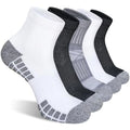 5 Pair Men's Athletic Cushioned Quarter Socks