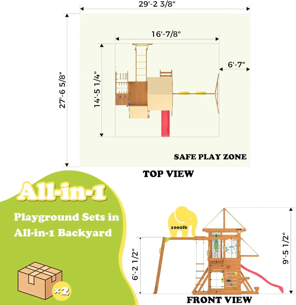 Wooden Swing Sets for Backyard