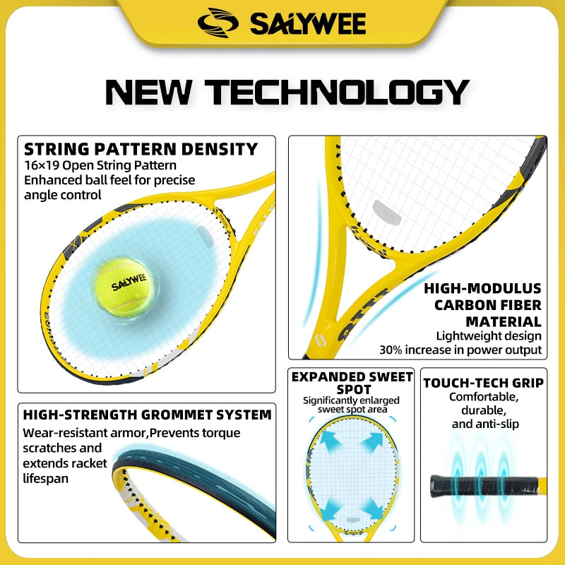 100% Full Carbon Fiber Tennis Racket