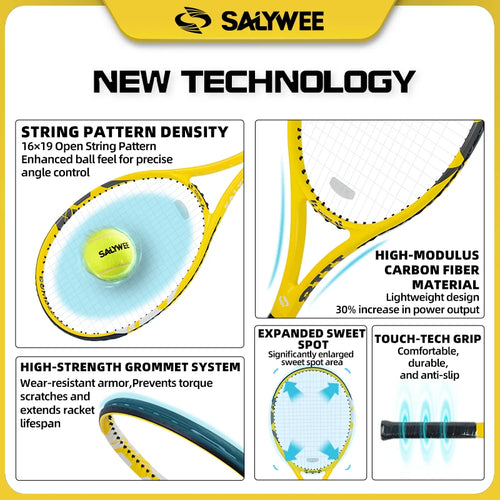 100% Full Carbon Fiber Tennis Racket