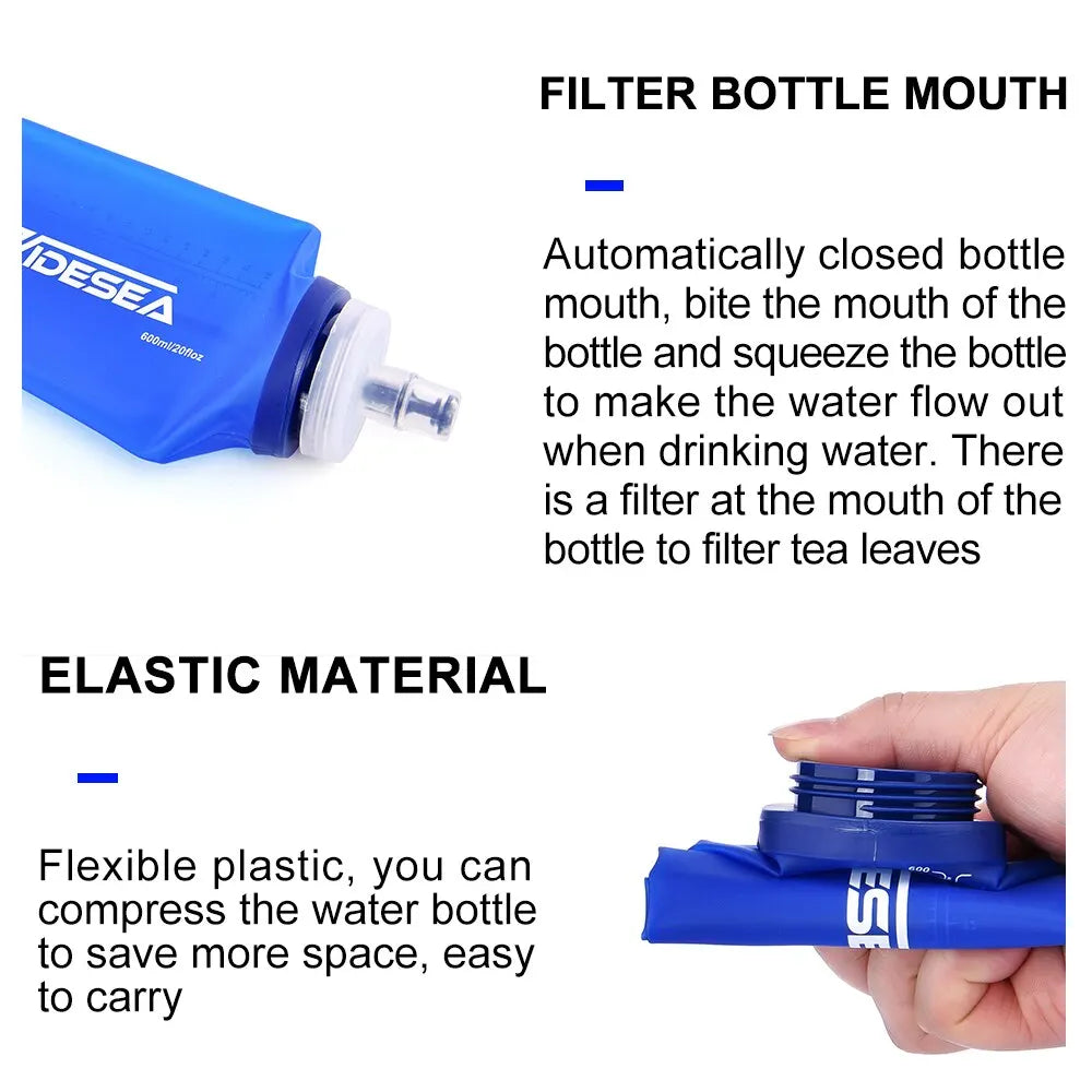 Camping 600ml Soft Water Bottle