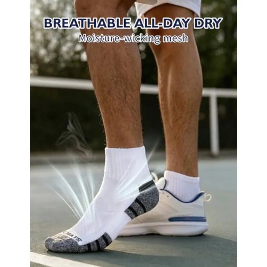 6 Pack Men's Ankle Athletic Socks