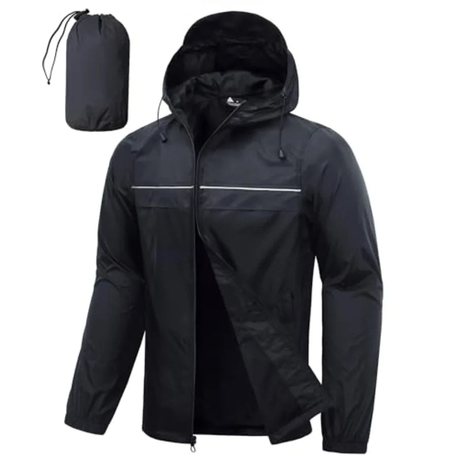 Mens Rain Jacket Packable