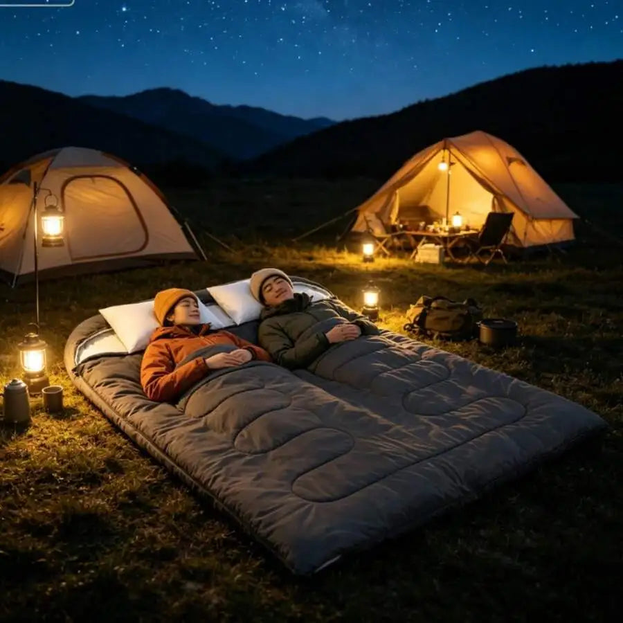 Adult Double Sleeping Bag With Pillow
