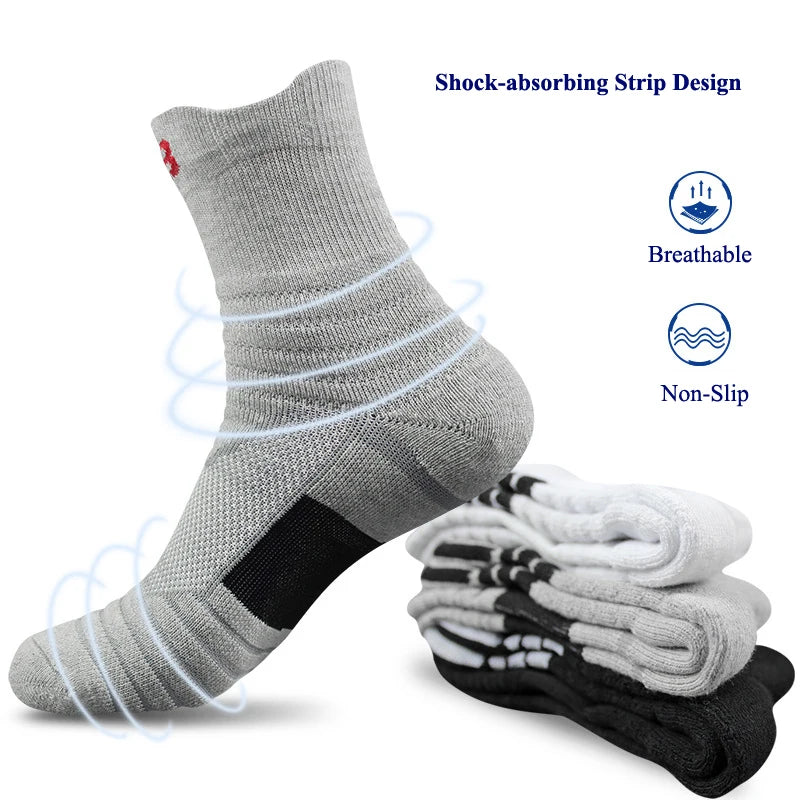 Unisex Sports Socks Shock-absorbing Cushion