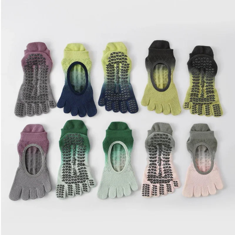 Pilates Five Toe Silicone Socks Women