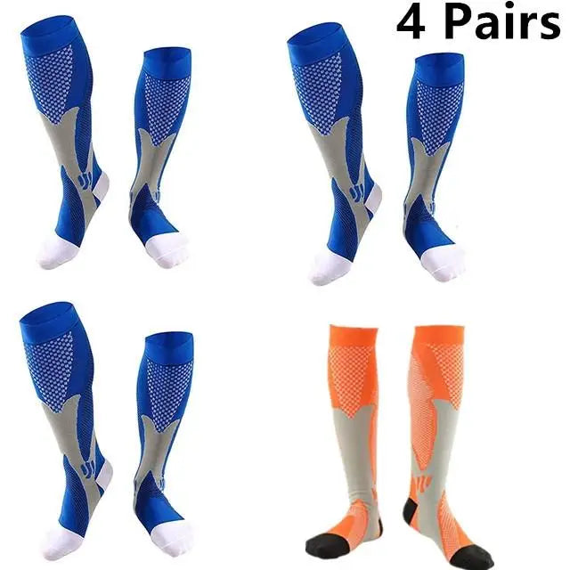 Pairs Men Compression Socks Football Soccer