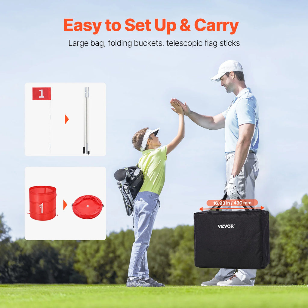 Backyard Golf Game Portable Bucket Golf Course