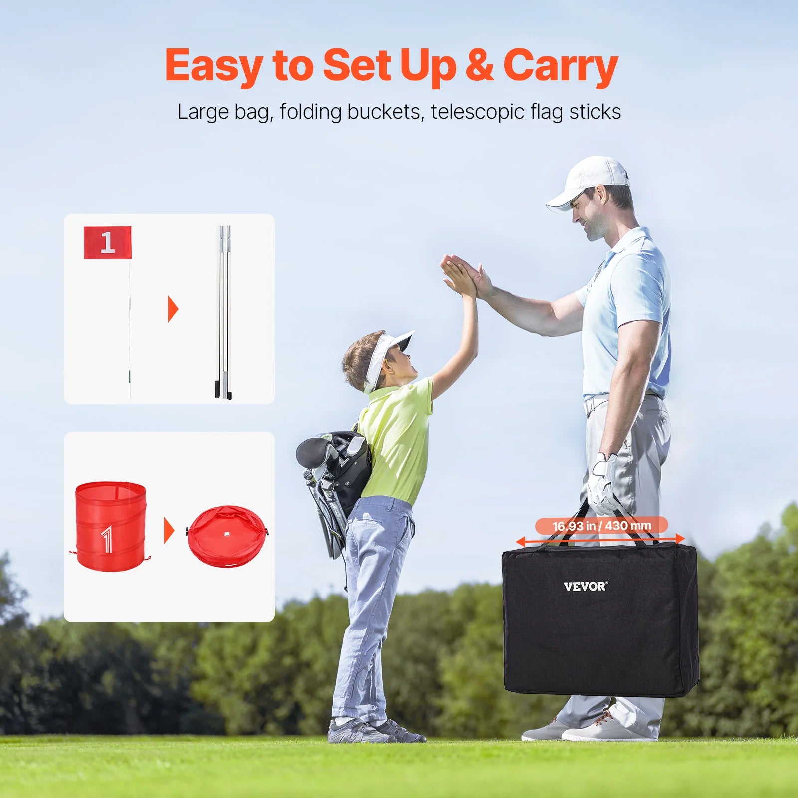 Backyard Golf Game Portable Bucket Golf Course