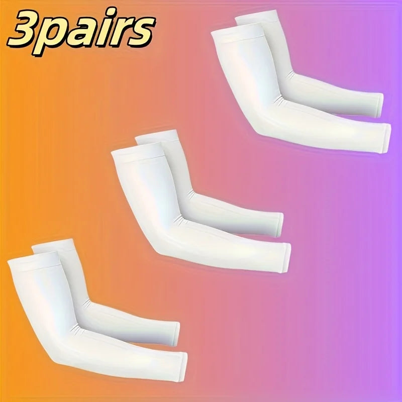 3Pair High-Elastic Ice Compression Arm Sleeves