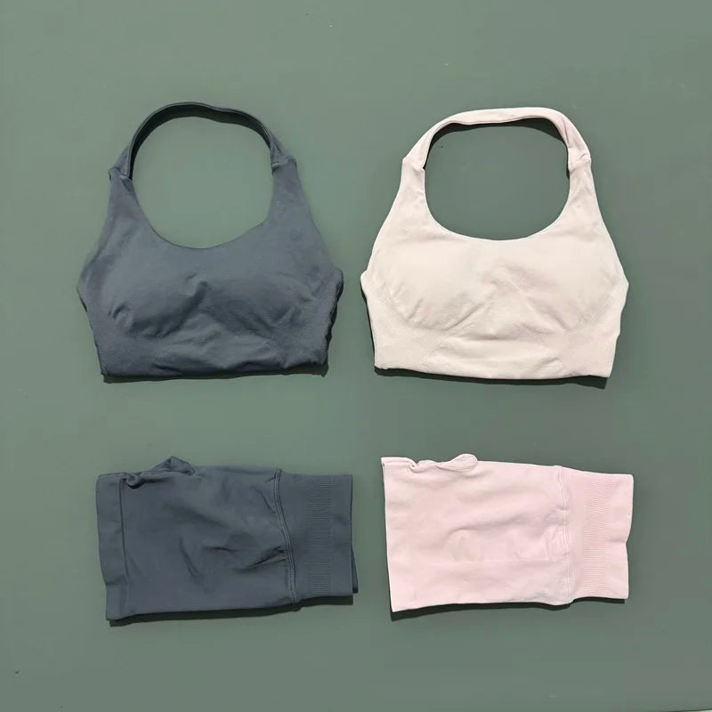 Women Halter Shockproof Sports Set