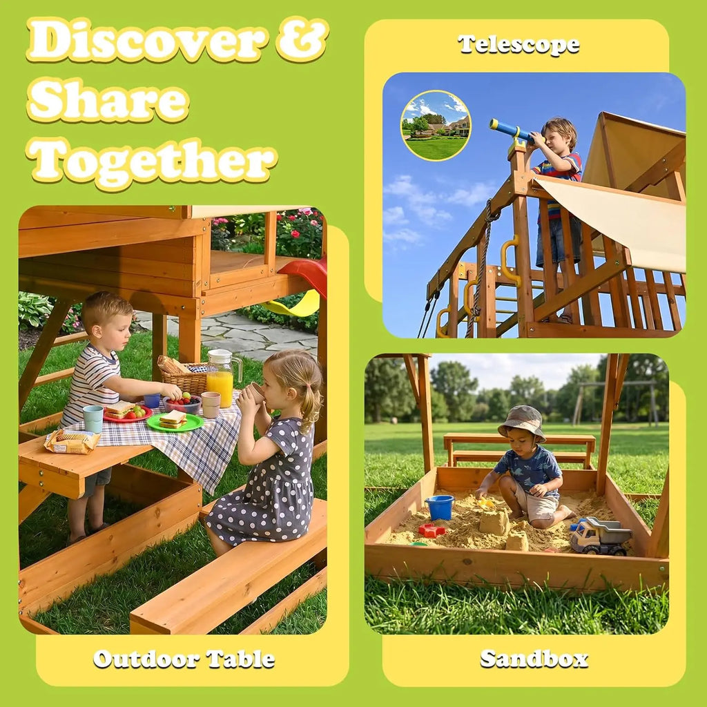 Wooden Swing Sets for Backyard