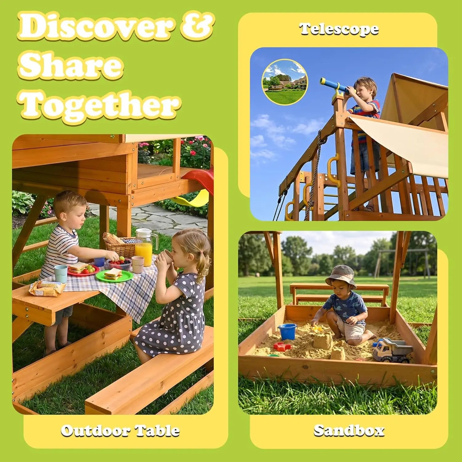 Wooden Swing Sets for Backyard