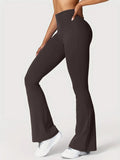 Women's flared yoga trousers V-cross