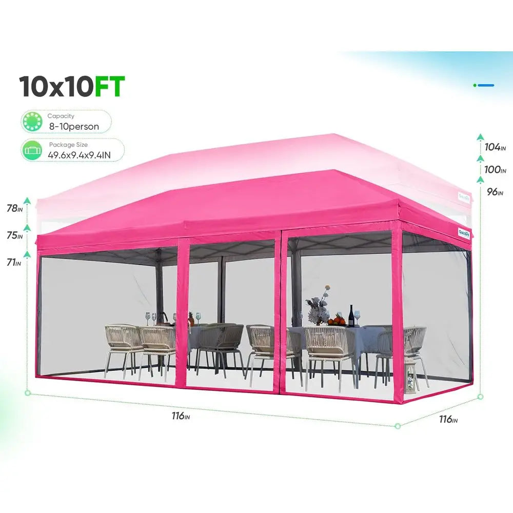 10x20 Pop up Screened Canopy Tent