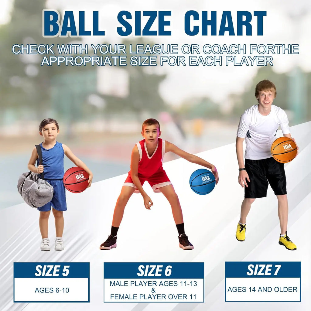 6 Pcs Rubber Basketballs Official Size