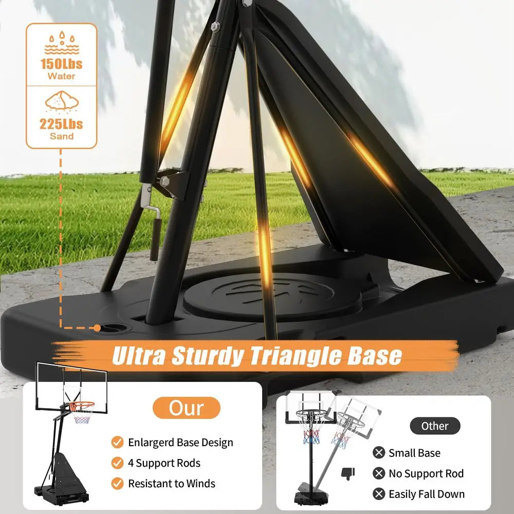 Basketball Hoop Outdoor 44 52 Inch Shatterproof