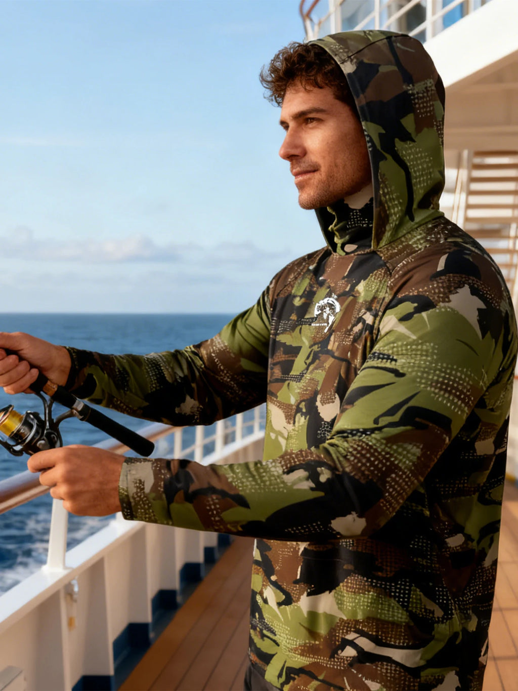 Fishing Hoodie  Men Long Sleeve Sun Protection