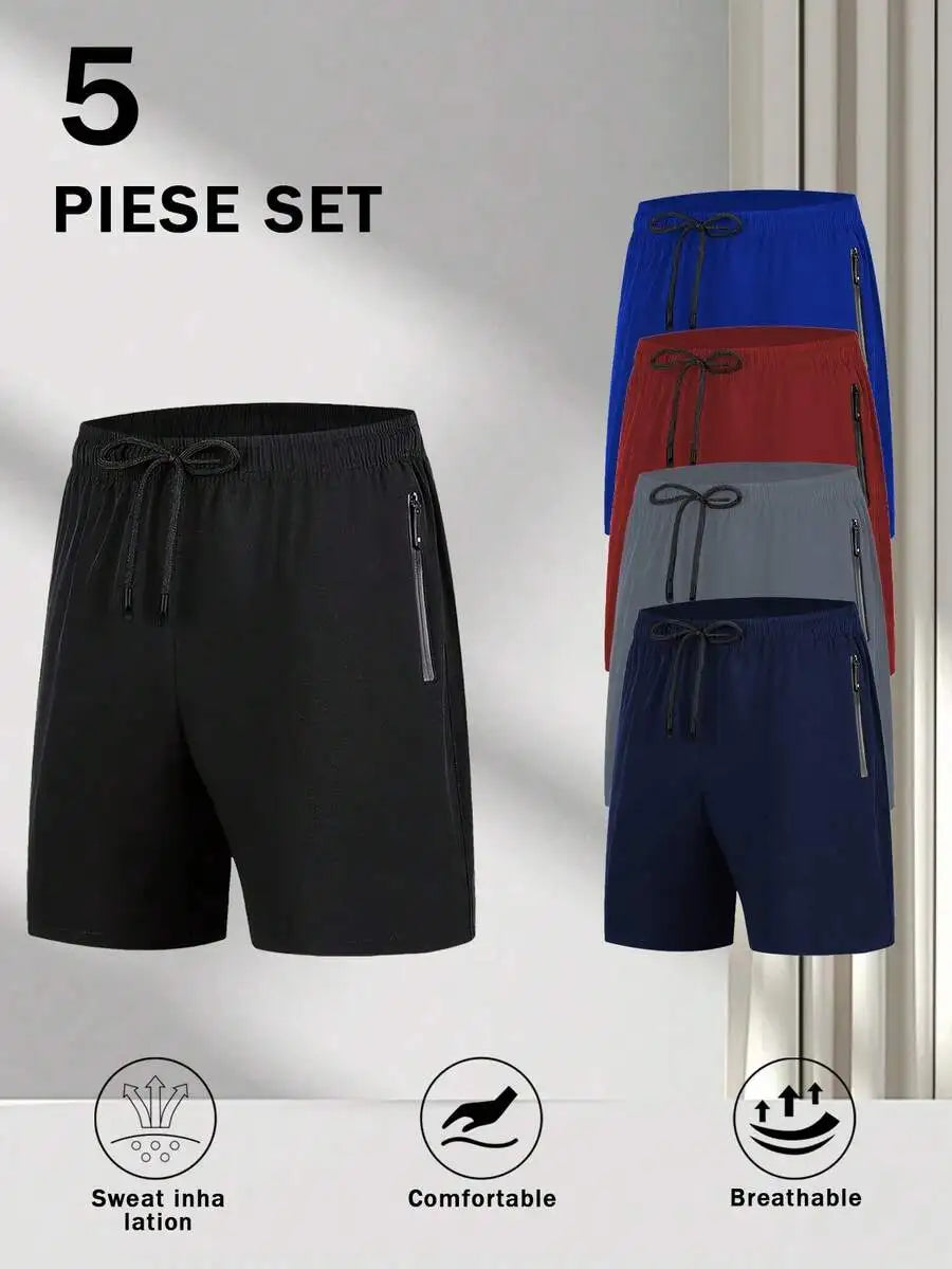 5 Pieces Mens Quick-Dry Shorts